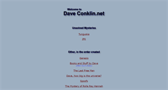 Desktop Screenshot of daveconklin.net